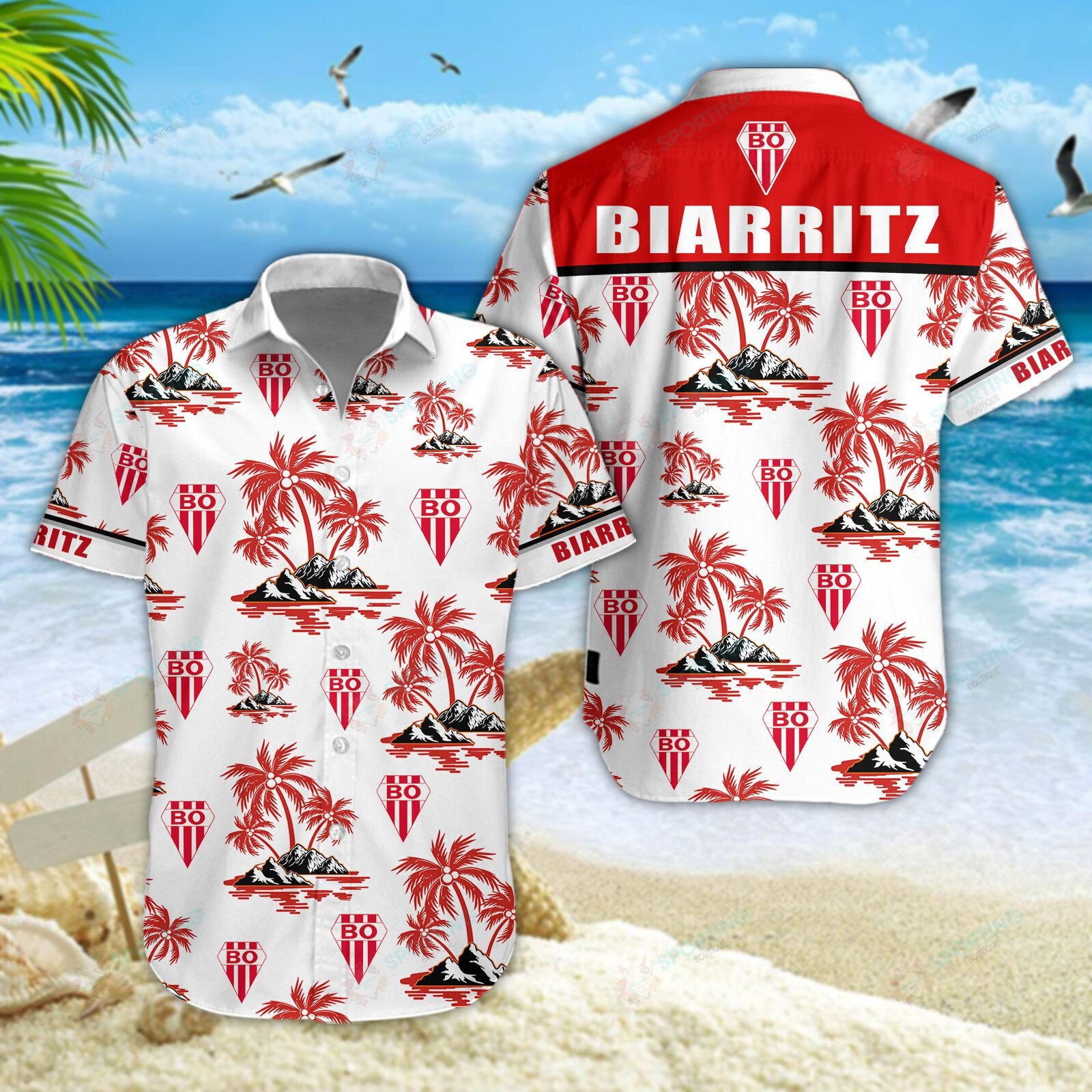 Biarritz Olympique 3D Hawaiian Shirt, Shorts 5