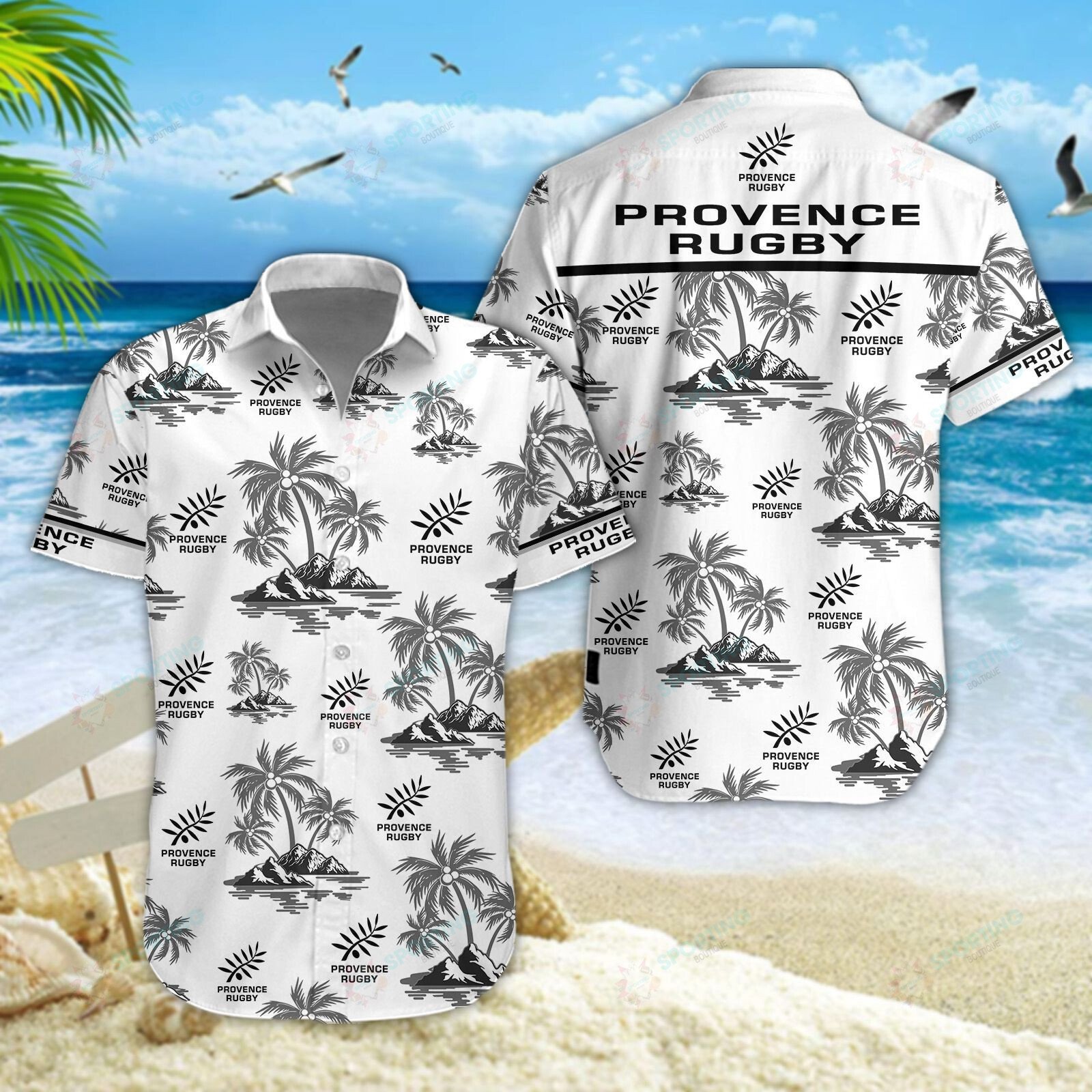 Provence Rugby 3D Hawaiian Shirt, Shorts 4