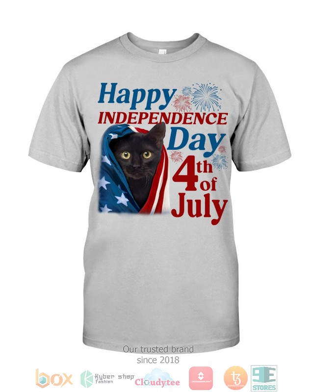 NEW Black Cat Happy Independence Day 4th Of July Hoodie, Shirt 46
