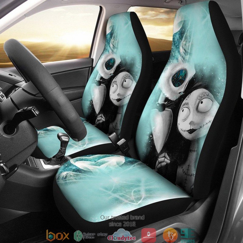 BEST Nightmare Before Christmas Jack & Sally Love Car Seat Covers 8
