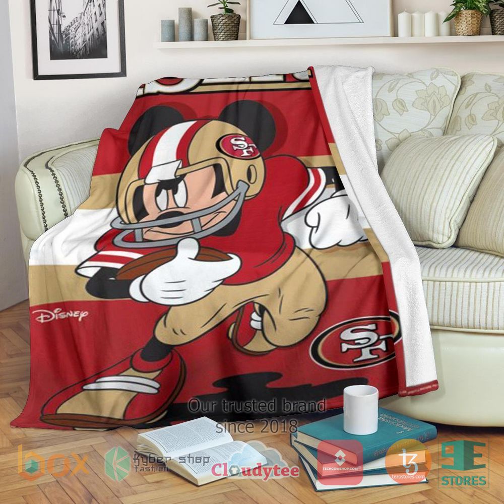 HOT 49ers Mickey For Football Fan Blanket 11