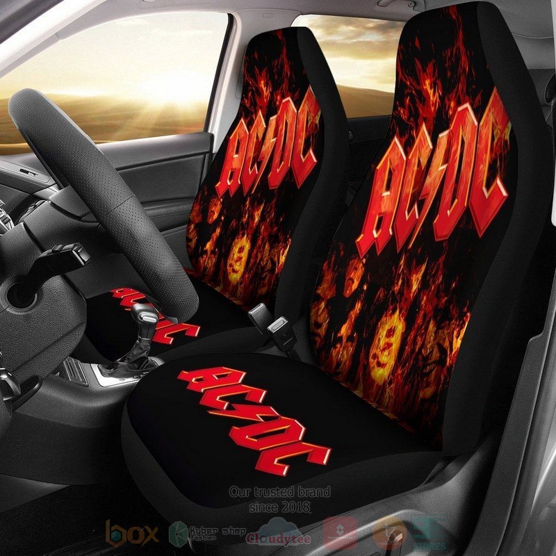 HOT AC DC Rock Music Band Flame Celebrity Car Seat Cover 8