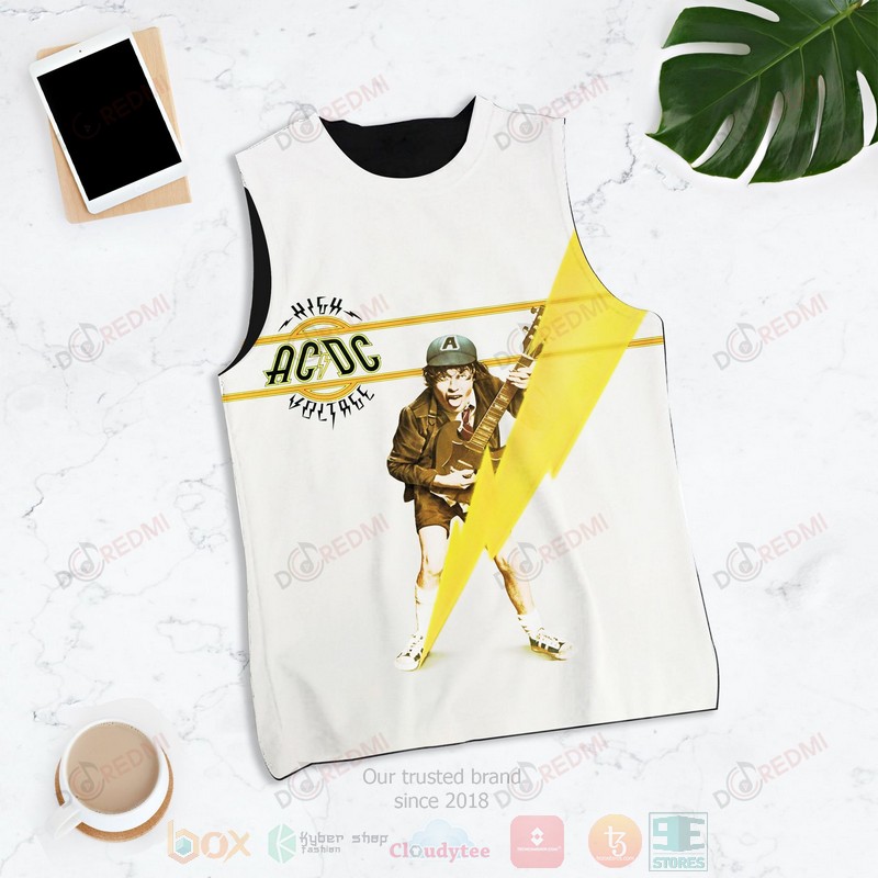 HOT AC DC Let There Be Rock 3D Tank Top 3