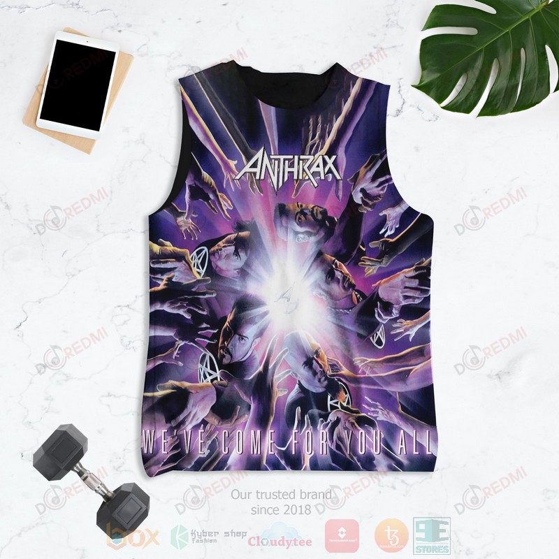 HOT Anthrax We've Come for You All 3D Tank Top 6