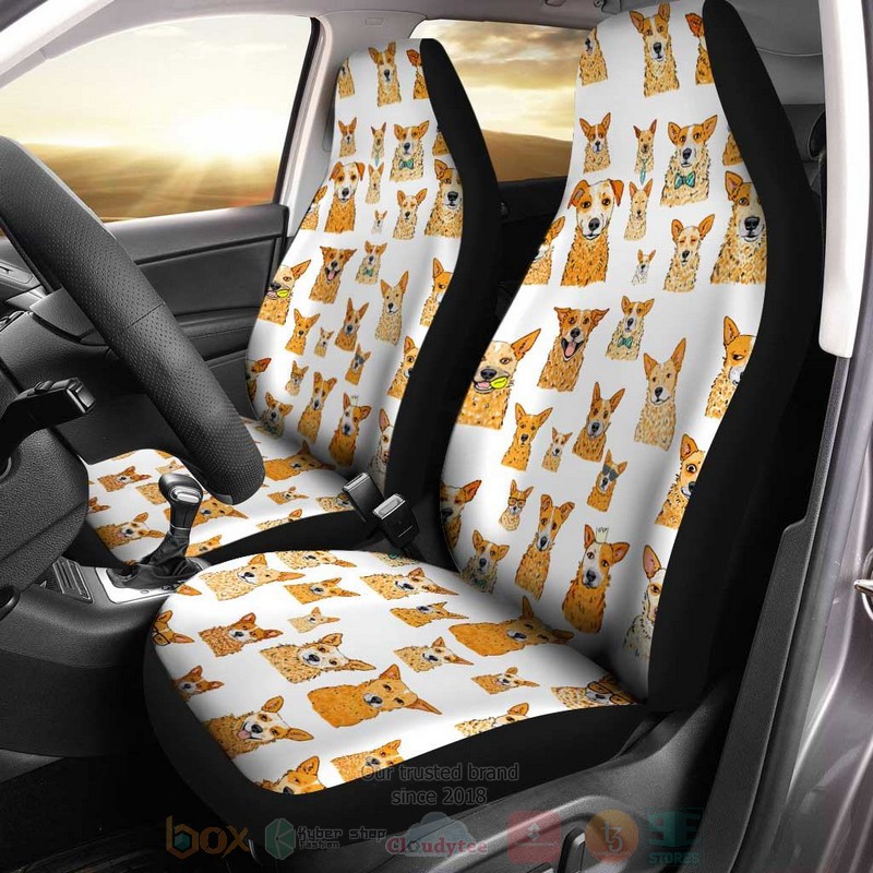 HOT Australian Cattle Dog Dog 3D Seat Car Cover 8