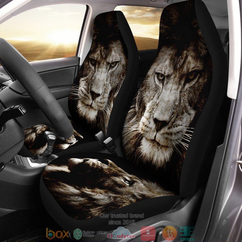 BEST Dad Coolest Gray Lion Car Seat Cover 7