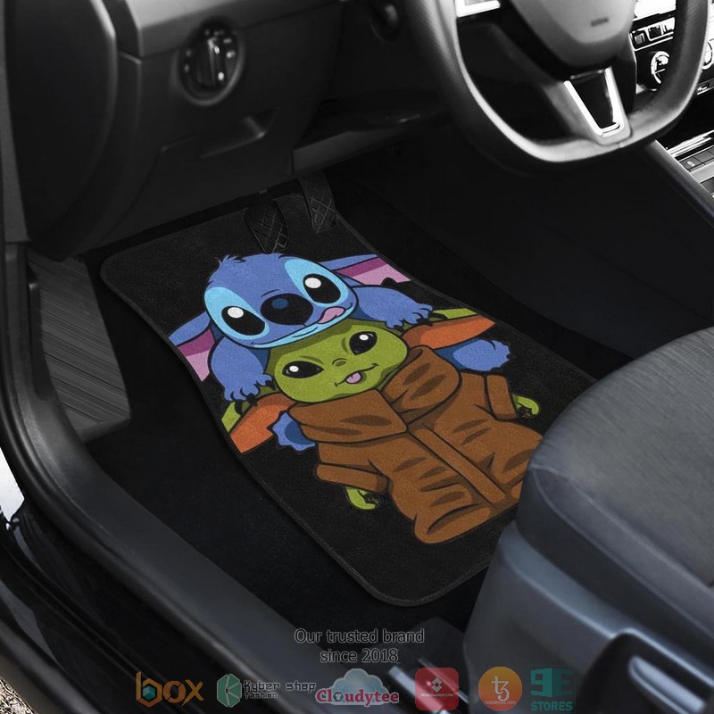 BEST Baby Yoda And Stitch Cute Star Wars Car Floor Mat 15