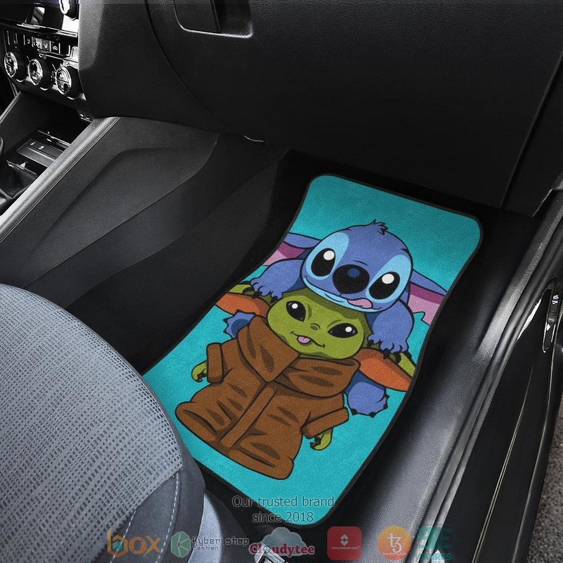 BEST Baby Yoda And Stitch Star Wars Car Floor Mat 7