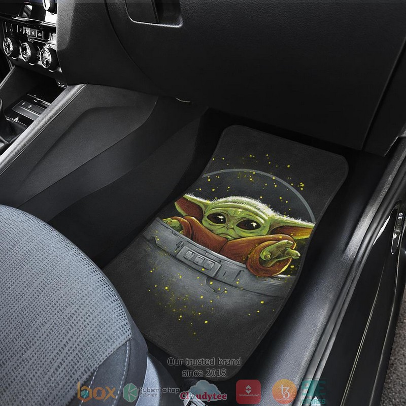 BEST Baby Yoda Art black Car Floor Mat 7