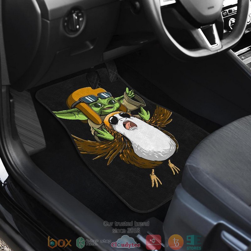 BEST Baby Yoda eagle chibi Car Floor Mat 3