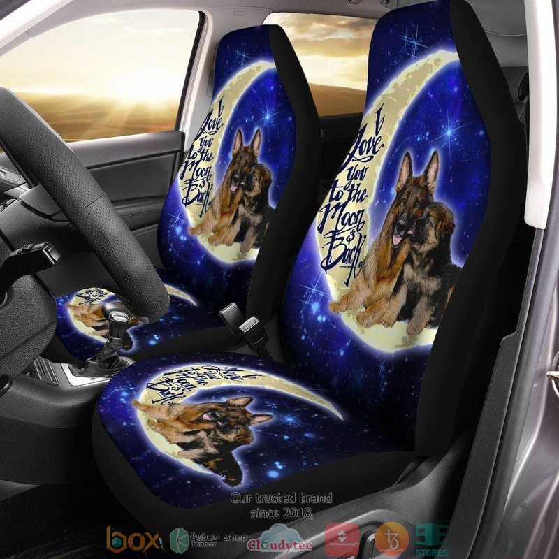 BEST Best German Shepherd Dad I Love You To The Moon And Back Car Seat Cover 14