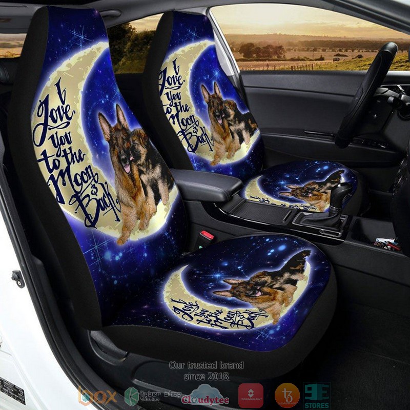 BEST Best German Shepherd Dad I Love You To The Moon And Back Car Seat Cover 15