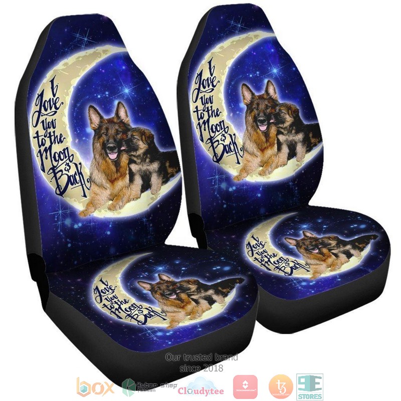 BEST Best German Shepherd Dad I Love You To The Moon And Back Car Seat Cover 4