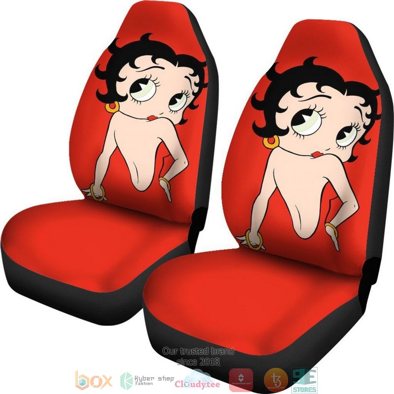 BEST Betty Boop Betty Boop Back Cartoon Red Car Seat Cover 17