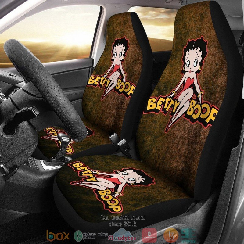 BEST Betty Boop Betty Boop Cartoon Brown Car Seat Cover 1