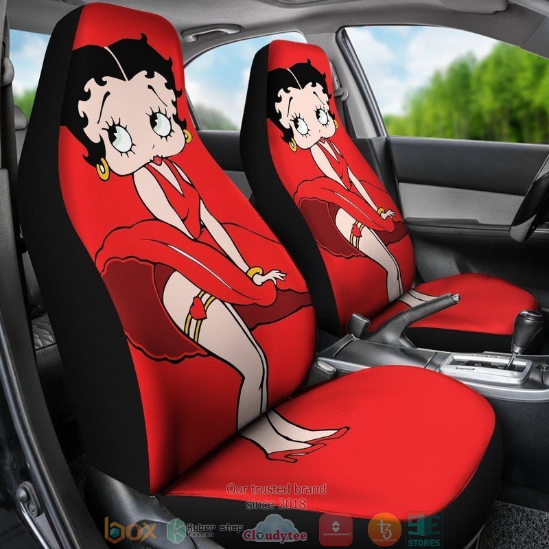 BEST Betty Boop Betty Boop Charming In Red Marilyn Monroe Cartoon Car Seat Cover 15