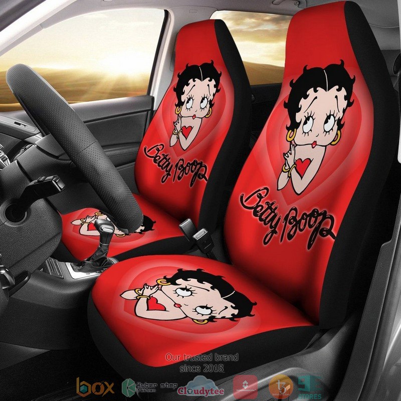 BEST Betty Boop Betty Boop With Dog Art Design Cartoon Car Seat Cover 6