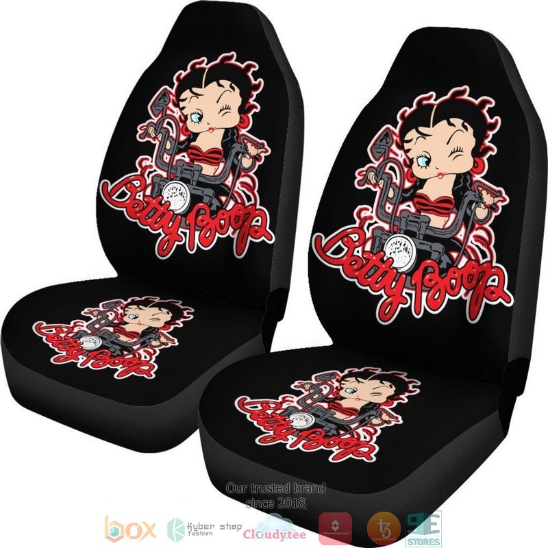 BEST Betty Boop Betty Boop Ride Motorbike Cartoon Car Seat Cover 5