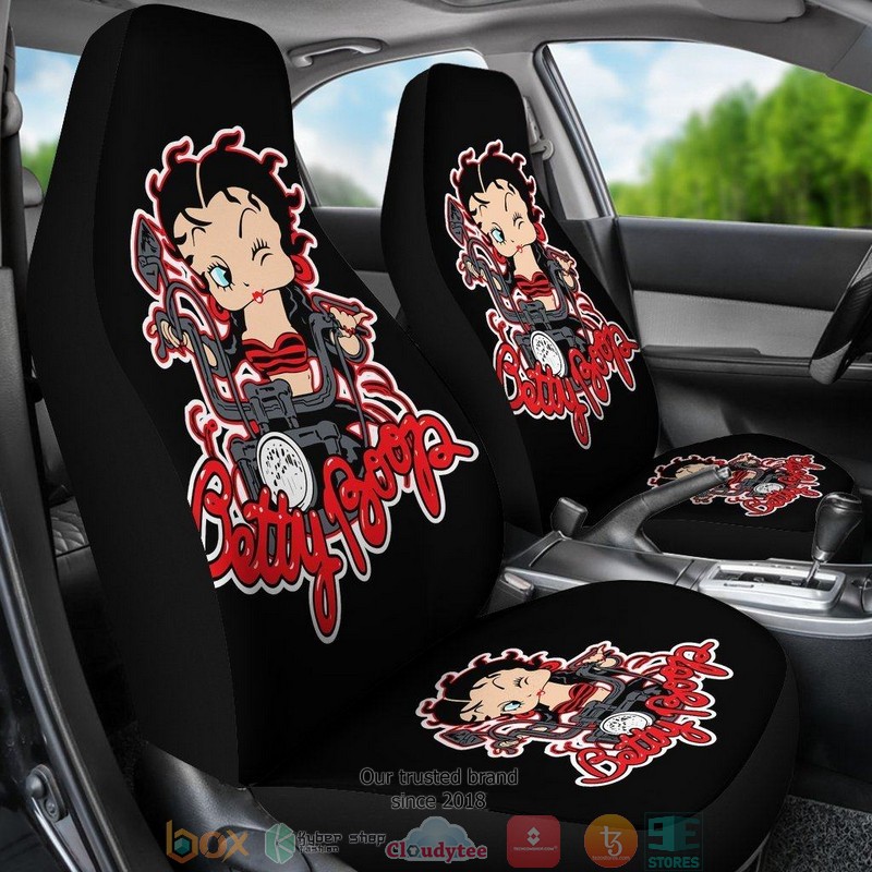 BEST Betty Boop Betty Boop Ride Motorbike Cartoon Car Seat Cover 6
