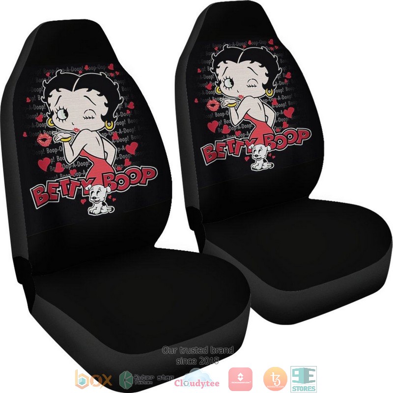 BEST Betty Boop Betty Boop With Dog Art Design Cartoon Car Seat Cover 5