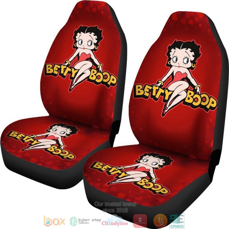 BEST Betty Boop Cartoon Betty Boop Hearts Car Seat Cover 5
