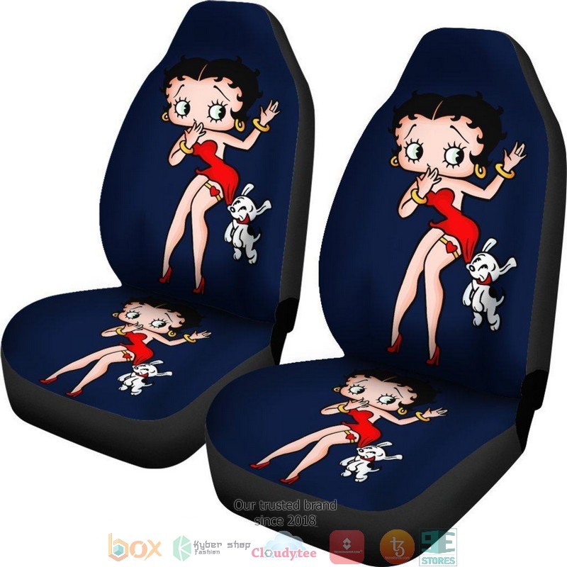 BEST Betty Boop Navy Betty Boop Cartoon Car Seat Cover 2