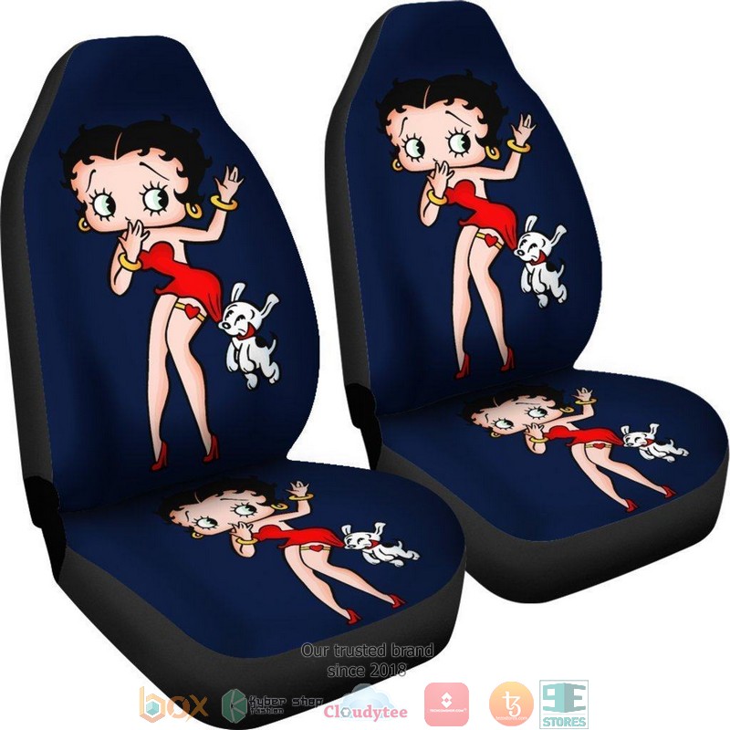 BEST Betty Boop Navy Betty Boop Cartoon Car Seat Cover 4