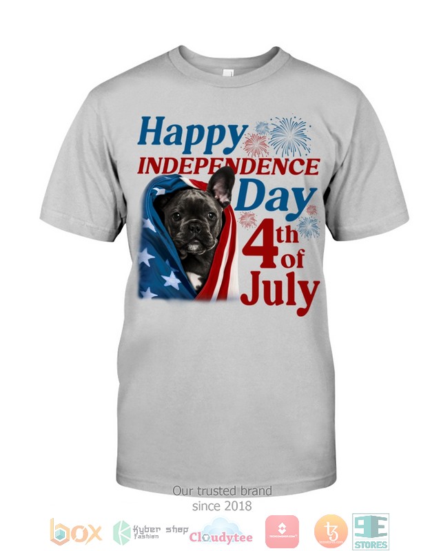 NEW Black French Bulldog Happy Independence Day 4th Of July Hoodie, Shirt 46