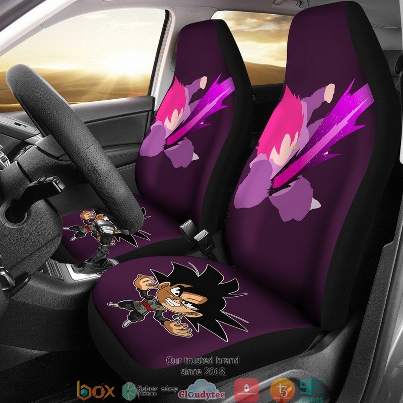 BEST Black Goku Minimal Galaxy Car Seat Covers 8