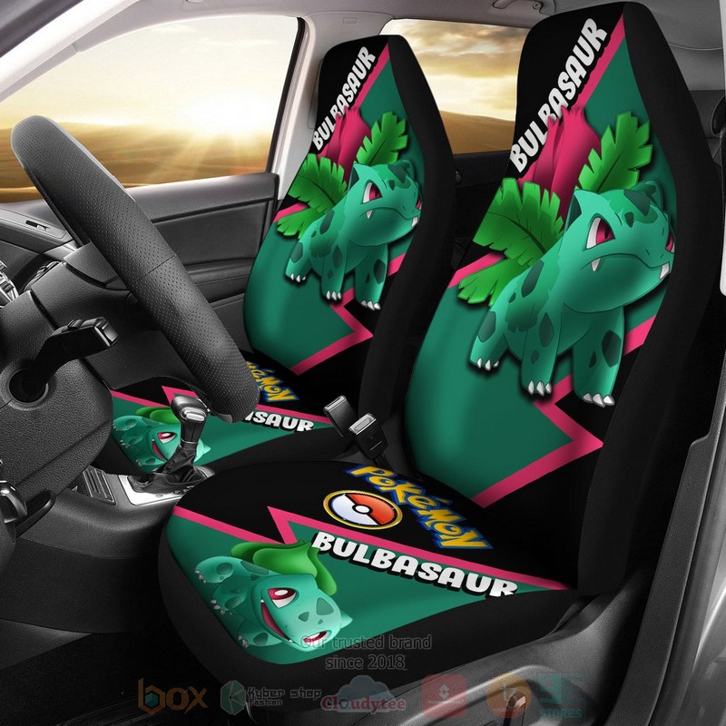 HOT Bulbasaur Anime Pokemon 3D Seat Car Cover 5