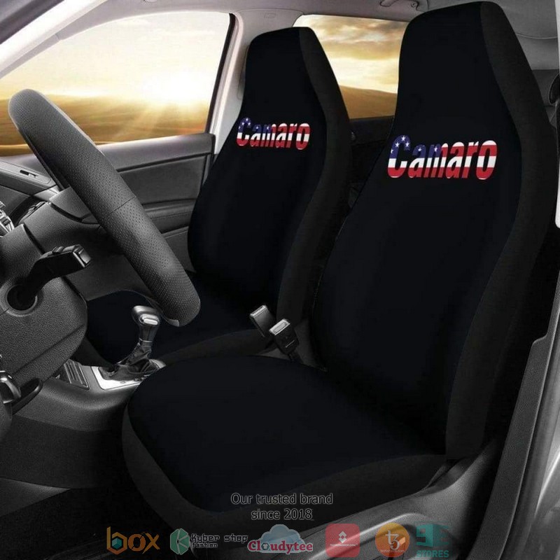 BEST Camaro American Flag Design Car Seat Cover 8