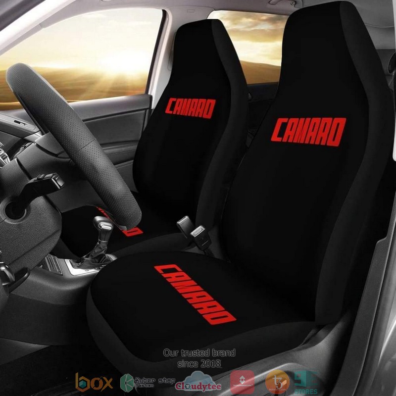 BEST Camaro Red Letter Car Seat Cover 8