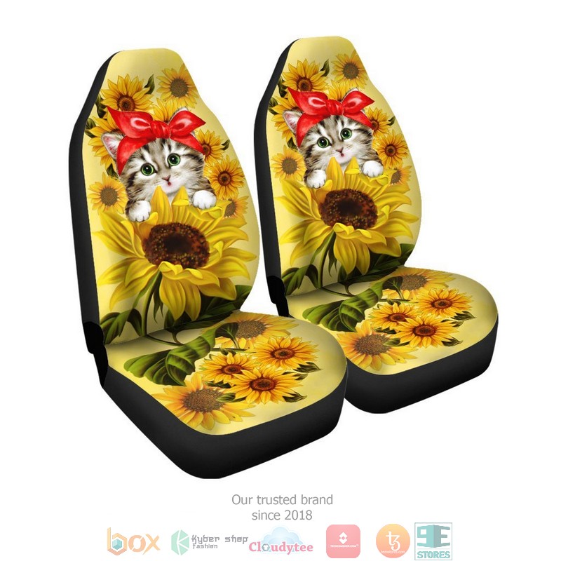 BEST Cat Sunflower Car Seat Cover 5