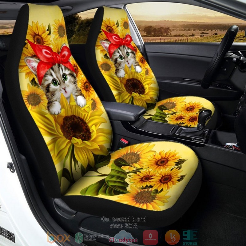 BEST Cat Sunflower Car Seat Cover 4