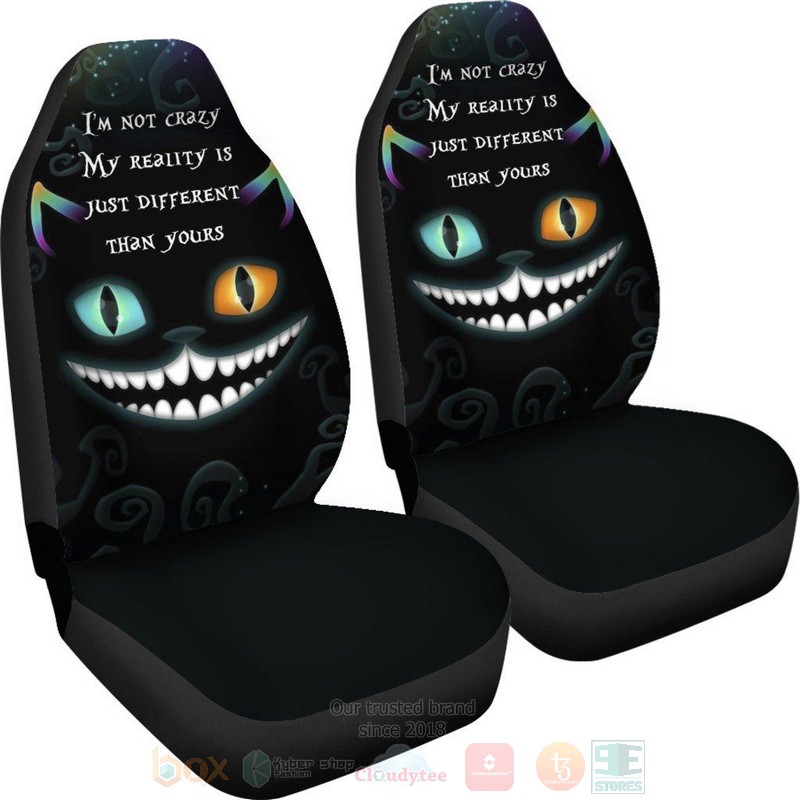 HOT Cheshire Cat Quotes Alice In The Wonderland Disney Cartoon Car Seat Cover 4 HOT Cheshire Cat Quotes Alice In The Wonderland Disney Cartoon Car Seat Cover - Image 4