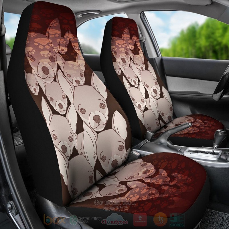 HOT Chihuahua Dog Car Decoration 3D Seat Car Cover 7