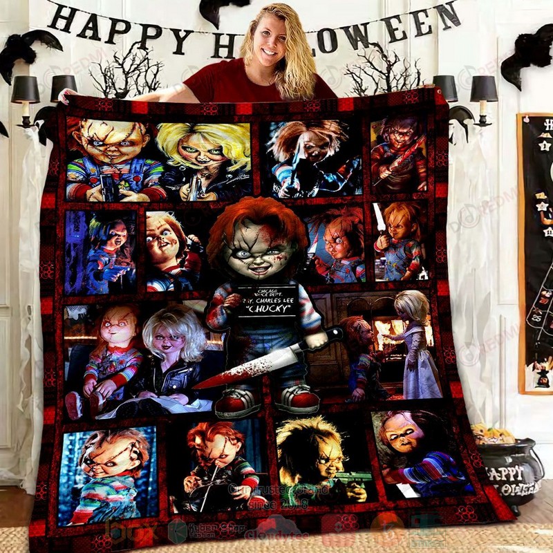 HOT Chucky Horror Versions Halloween Luxury Quilt 4