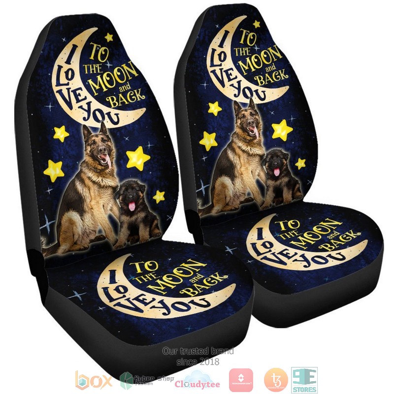 BEST Coolest German Shepherd Dad I Love You To The Moon And Back Car Seat Cover 7
