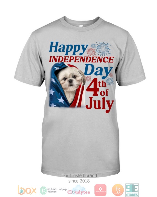 NEW Cream Shih Tzu Happy Independence Day 4th Of July Hoodie, Shirt 46