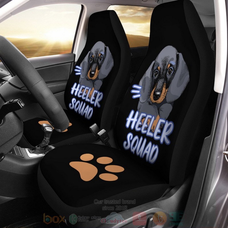 HOT Cute Dog Dachshund 3D Seat Car Cover 9