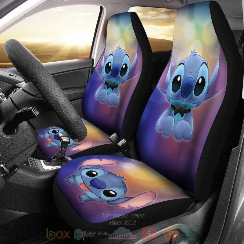 BEST Cute Stitch Disney Cartoon Car Seat Covers 3