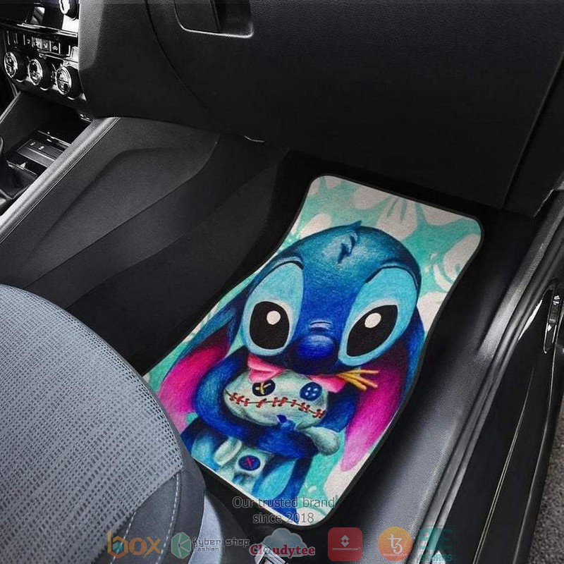 BEST Cute Stitch Sadness Walt Disney Car Floor Mat 4