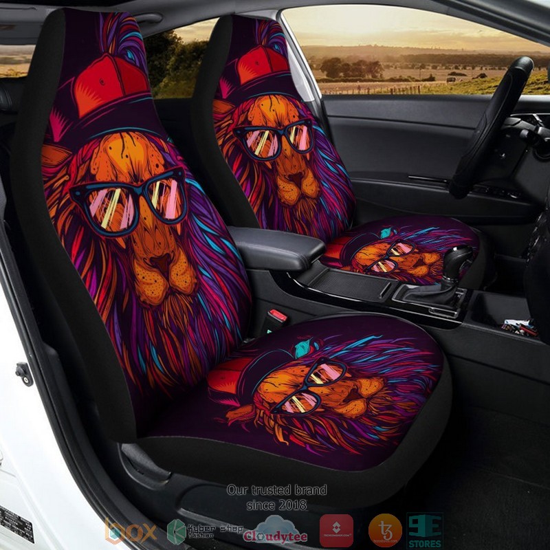 BEST Dad Lion Painting Artwork Car Seat Cover 2