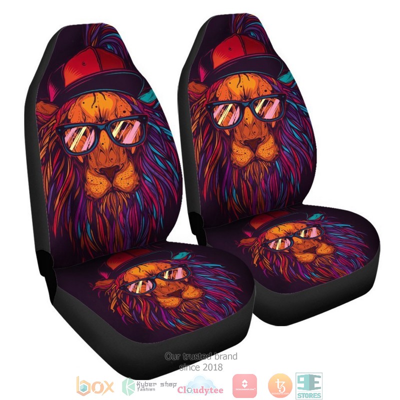 BEST Dad Lion Painting Artwork Car Seat Cover 5