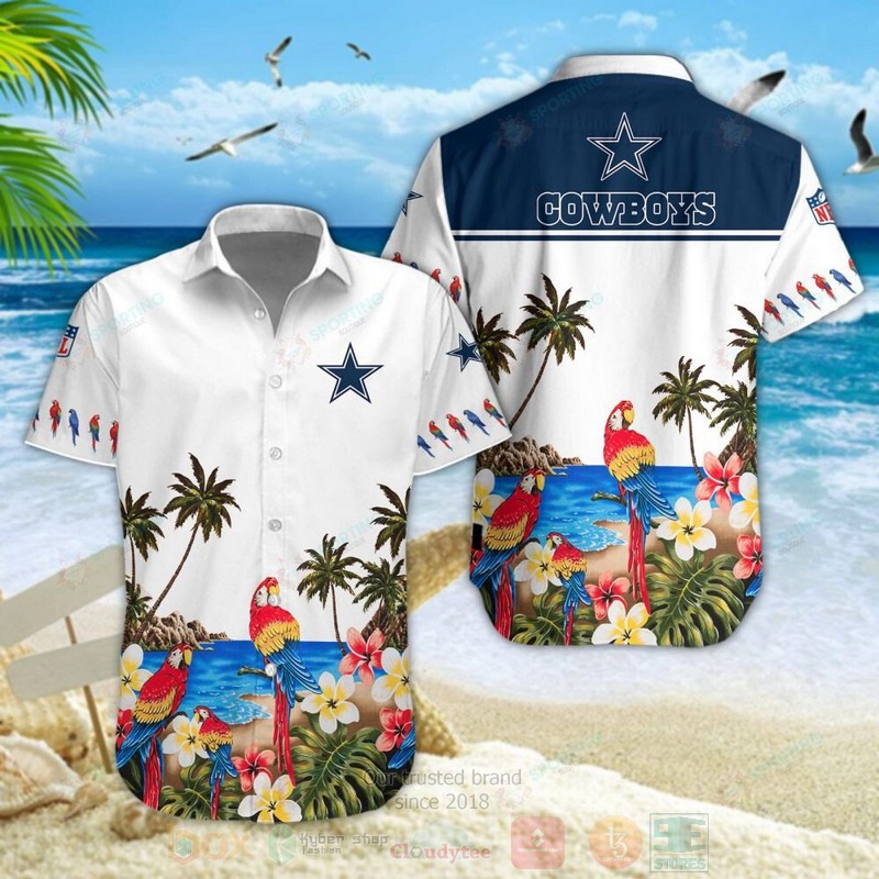 STYLE Dallas Cowboys NFL Parrot Short Sleeve Hawaii Shirt 2