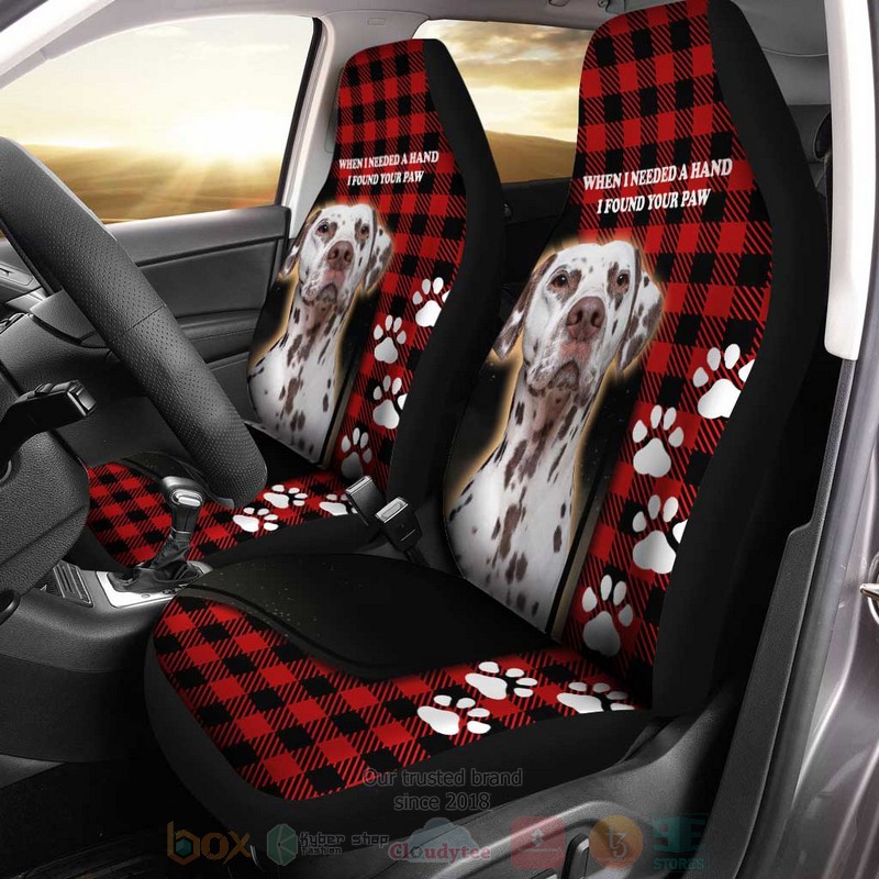 HOT Dalmatian Dog I Found Your Paw 3D Seat Car Cover 7