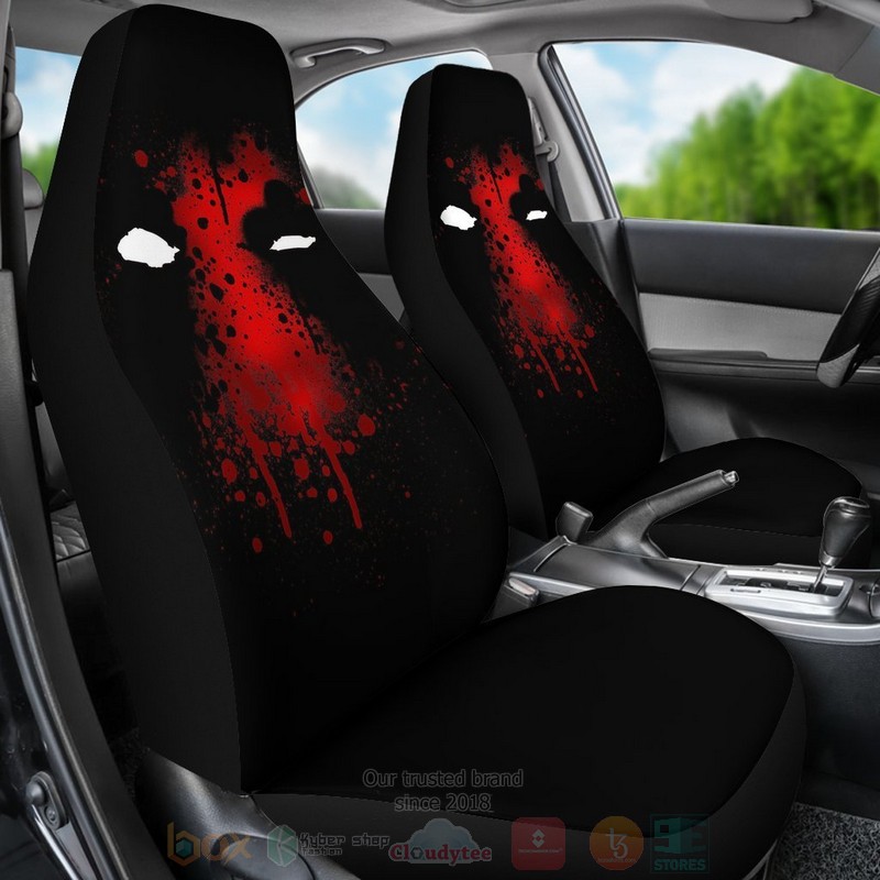 Deadpool Art Dark Blood theme Car Seat Covers 1 2