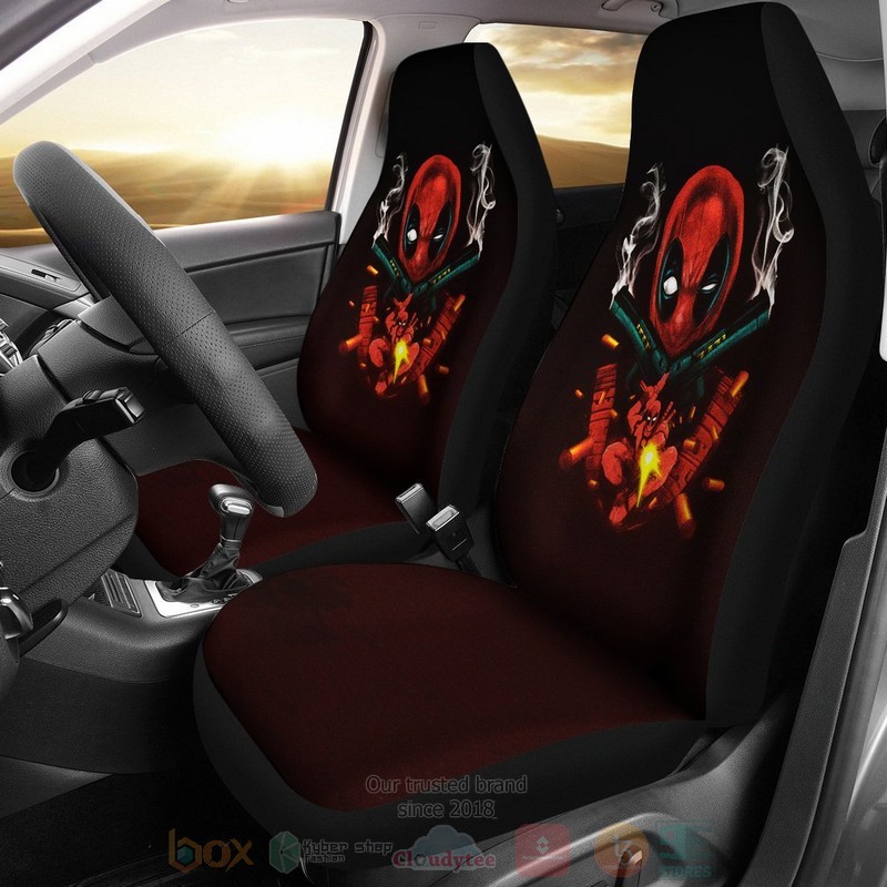 HOT Deadpool Gun Car Seat Cover 8