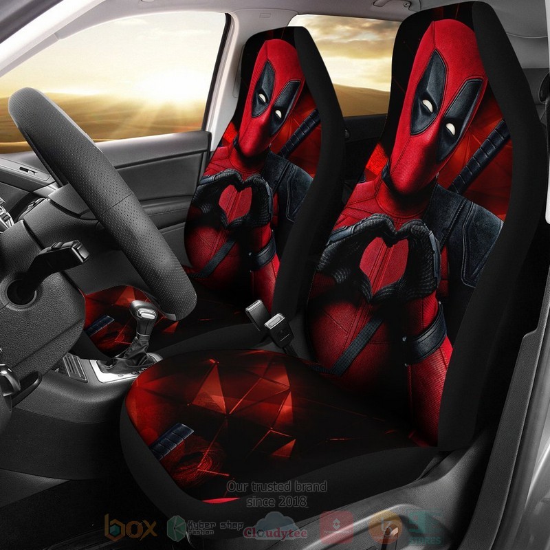 HOT Deadpool Heart Hand Car Seat Cover 8