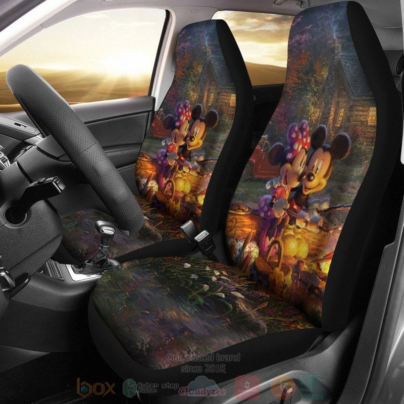 HOT Disney Couple Mouse Camping Car Seat Cover 8